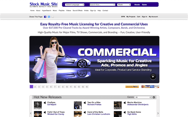 Stock Music Site