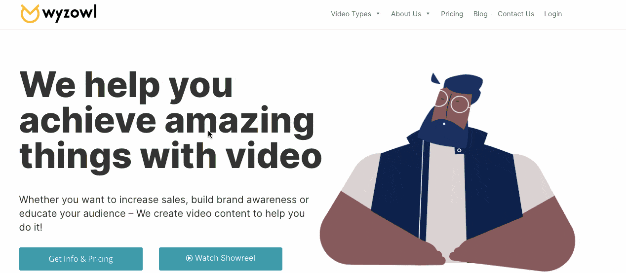 wyzowl website microinteraction