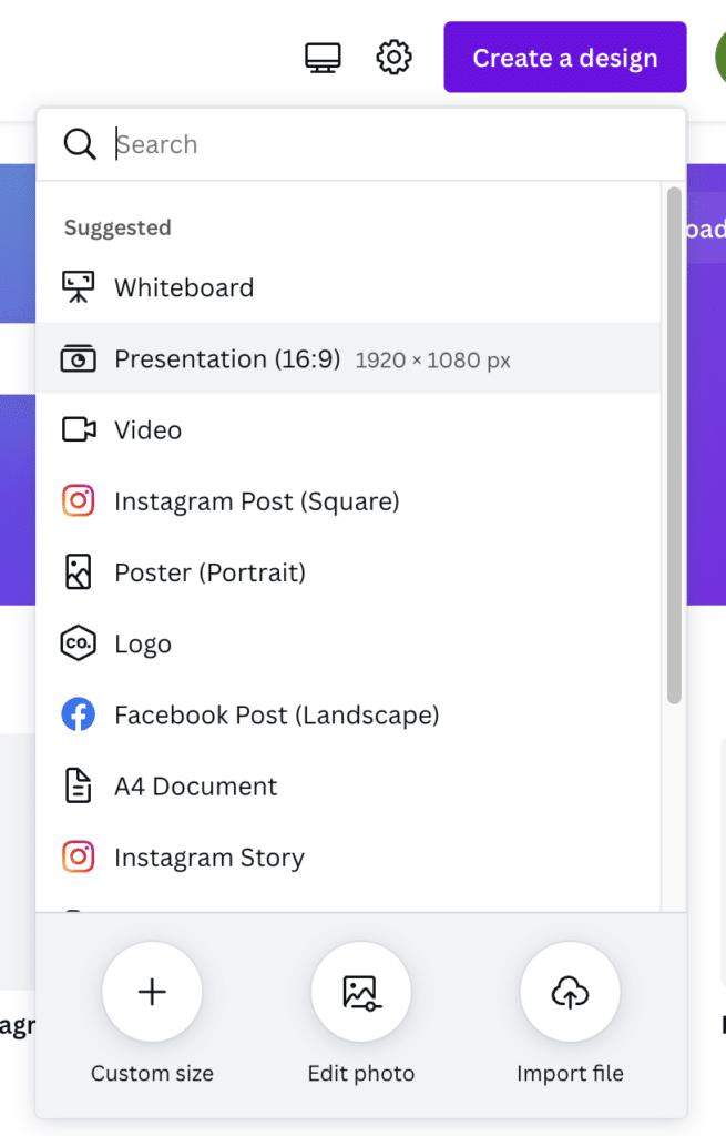 Canva onboarding