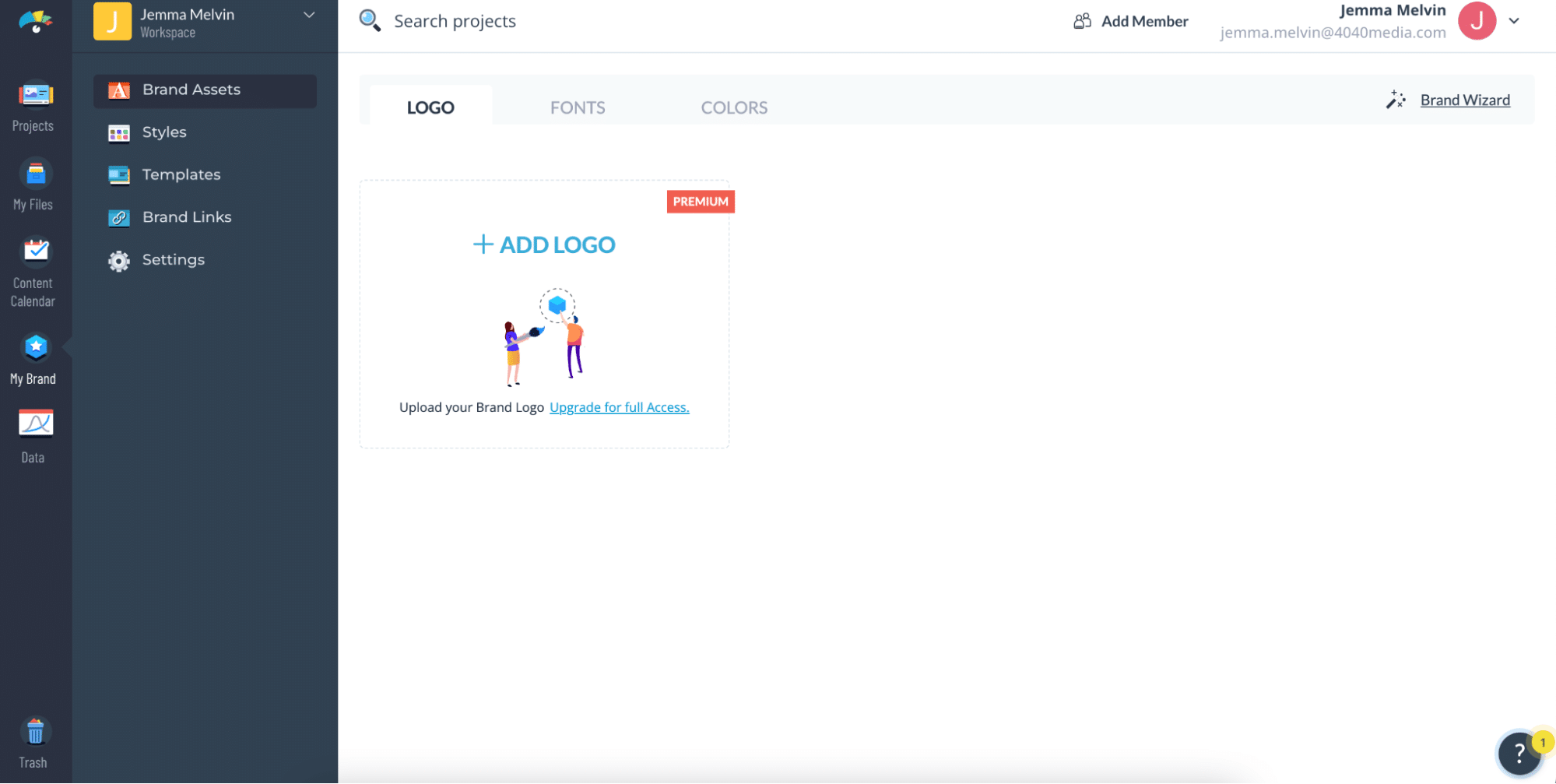Visme dashboard